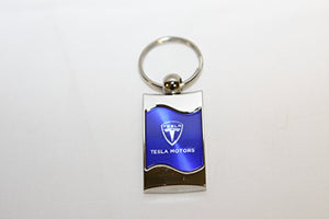 Tesla Keychain & Keyring - Blue Wave