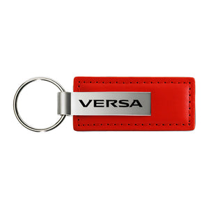 Nissan Versa Keychain & Keyring - Red Premium Leather
