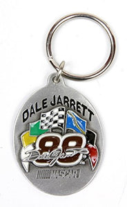 Dale Jarrett # 88 NASCAR Keychain & Keyring - Pewter