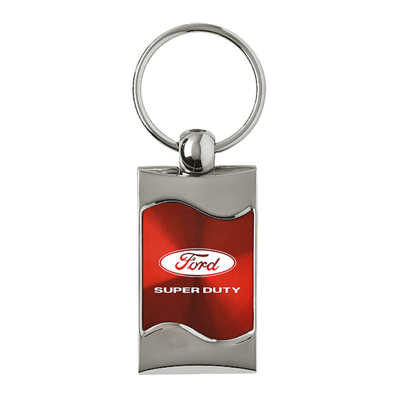 Ford Super Duty Keychain & Keyring - Red Wave