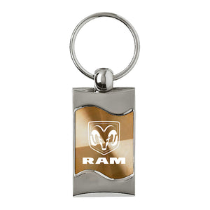 Dodge Ram Keychain & Keyring - Gold Wave