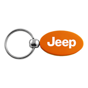 Jeep Keychain & Keyring - Orange Oval