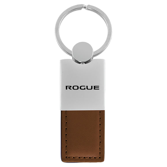 Nissan Rogue Keychain & Keyring - Duo Premium Brown Leather