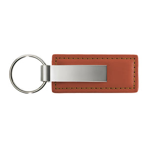 Blank Promotional Keychain & Keyring - Brown Premium Leather