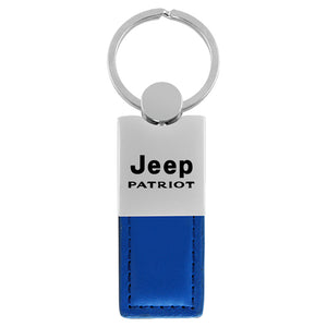 Jeep Patriot Keychain & Keyring - Duo Premium Blue Leather