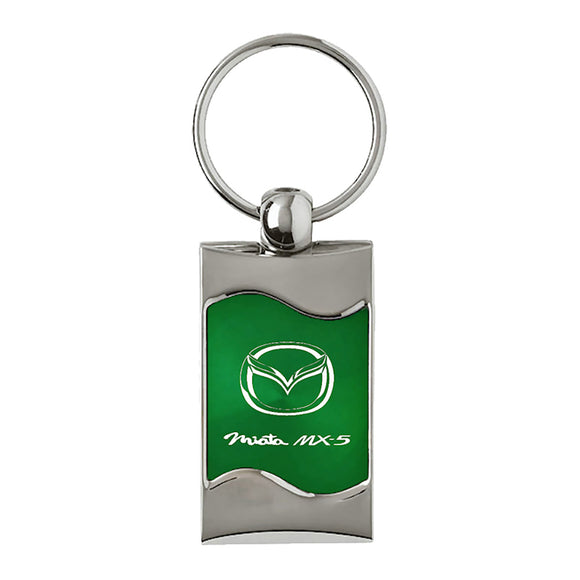 Mazda Miata Keychain & Keyring - Green Wave