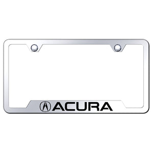 Acura License Plate Frame - Laser Etched Cut-Out Frame - Stainless Steel