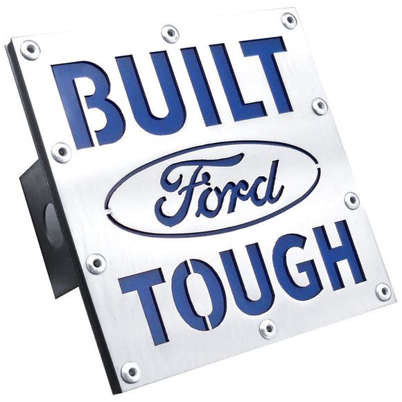 Built Ford Tough Hitch Plug - Brushed Stainless