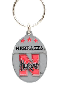 Nebraska Cornhuskers Keychain & Keyring - Pewter