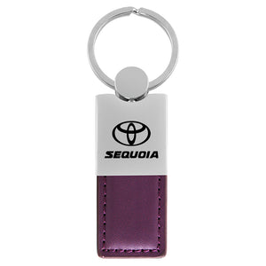 Toyota Sequoia Keychain & Keyring - Duo Premium Purple Leather