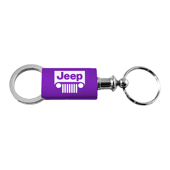 Jeep Grill Keychain & Keyring - Purple Valet