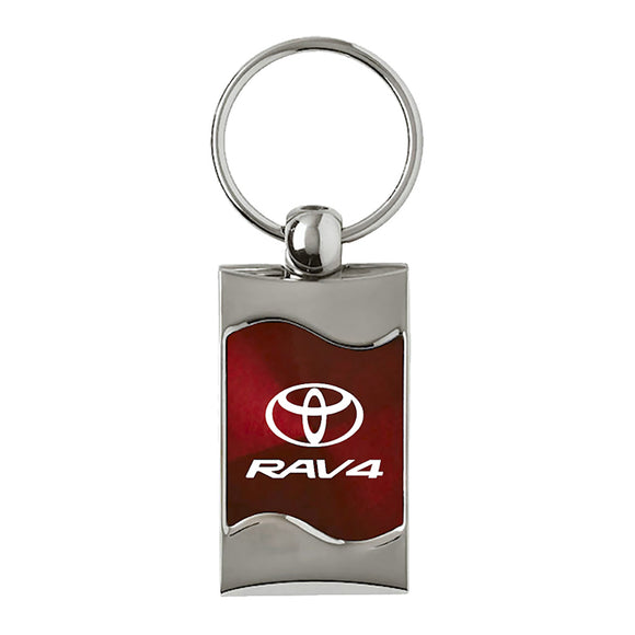 Toyota RAV4 Keychain & Keyring - Burgundy Wave