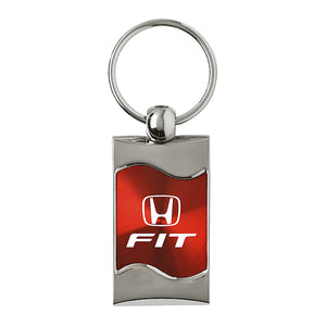 Honda Fit Keychain & Keyring - Red Wave