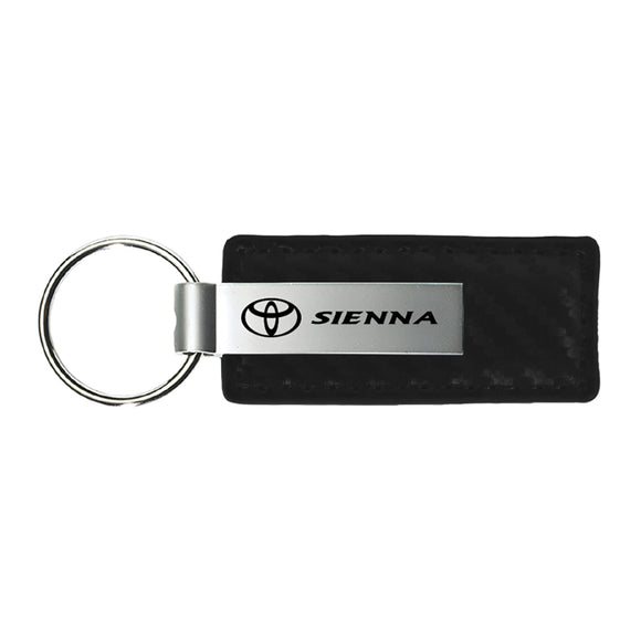 Toyota Sienna Keychain & Keyring - Carbon Fiber Texture Leather