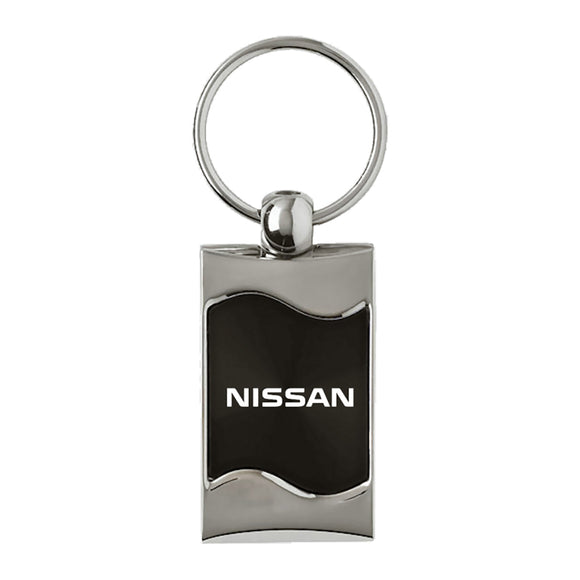 Nissan Gray Spun Brushed Metal Key Chain