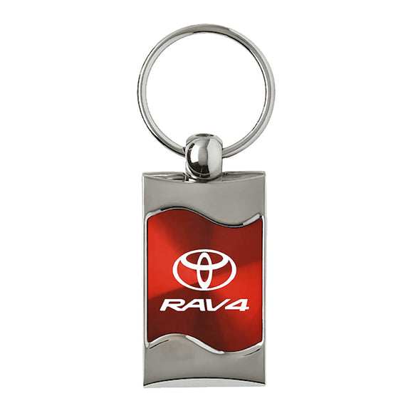 Toyota RAV4 Keychain & Keyring - Red Wave