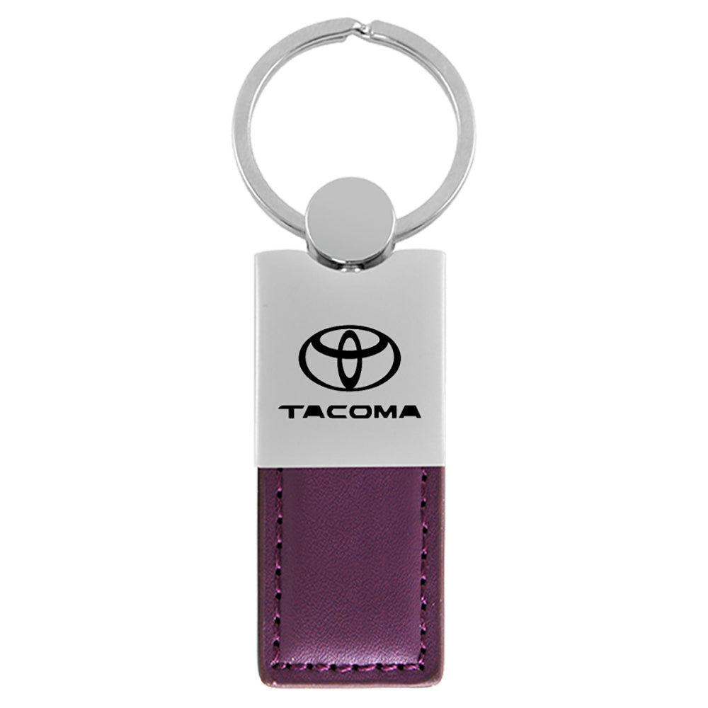 Toyota Tacoma Keychain & Keyring - Duo Premium Purple Leather ...