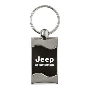 Jeep Cherokee Keychain & Keyring - Black Wave