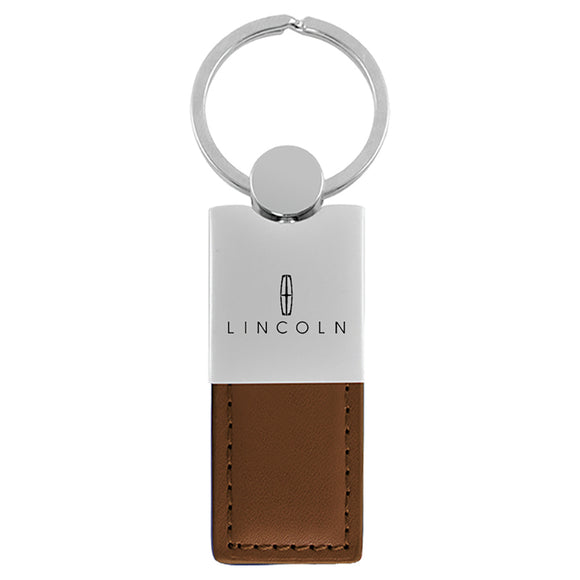 Lincoln Keychain & Keyring - Duo Premium Brown Leather