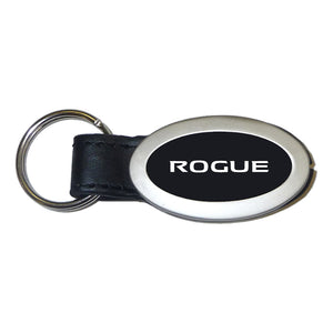 Nissan Rogue Keychain & Keyring - Black Leather Oval
