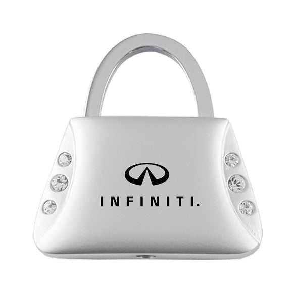 Infiniti Clear Crystals Purse Shape Key Chain