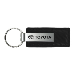 Toyota Keychain & Keyring - Carbon Fiber Texture Leather