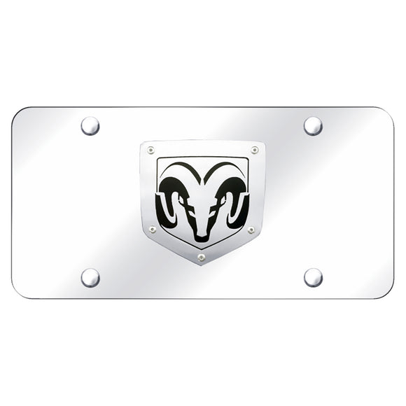 Ram (Laser Cut) Brushed Stainless on Chrome Plate
