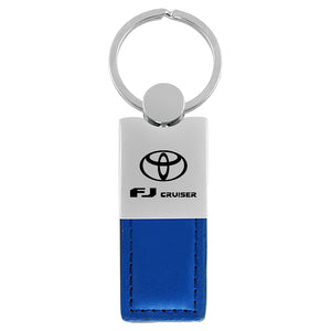 Toyota FJ Cruiser Keychain & Keyring - Duo Premium Blue Leather
