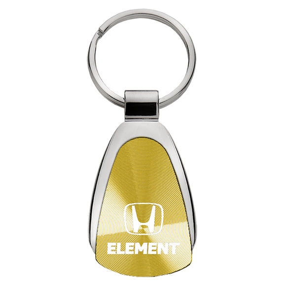 Honda Element Keychain & Keyring - Gold Teardrop