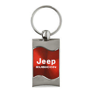 Jeep Rubicon Keychain & Keyring - Red Wave