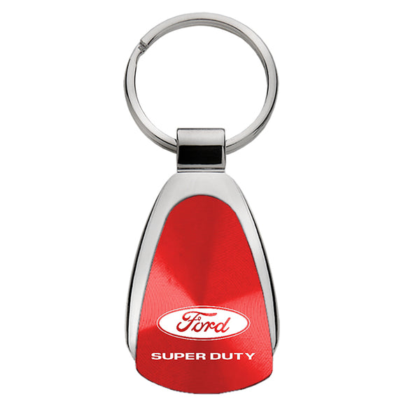 Ford Super Duty Keychain & Keyring - Red Teardrop