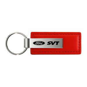 Ford SVT Keychain & Keyring - Red Premium Leather