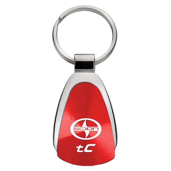 Scion tC Keychain & Keyring - Red Teardrop