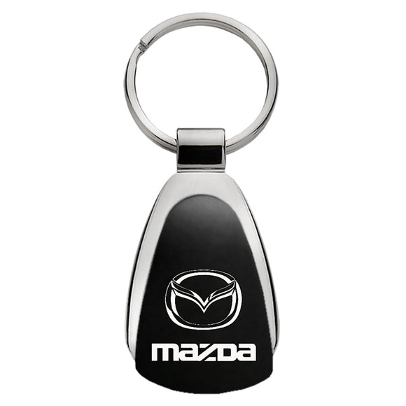 Mazda Keychain & Keyring - Black Teardrop