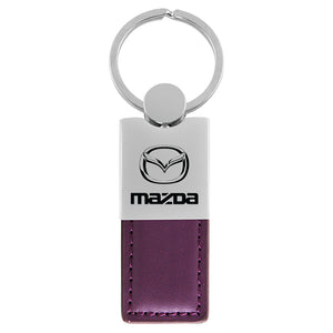 Mazda Keychain & Keyring - Duo Premium Purple Leather