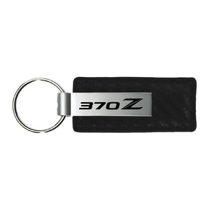 Nissan 370Z Keychain & Keyring - Carbon Fiber Texture Leather