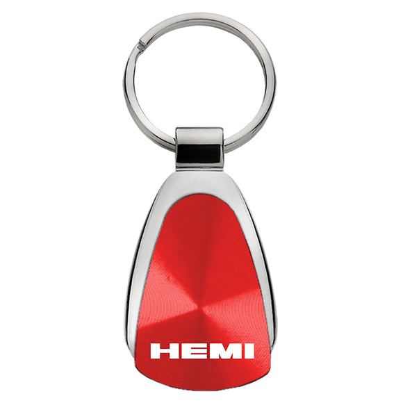 Dodge Hemi Keychain & Keyring - Red Teardrop