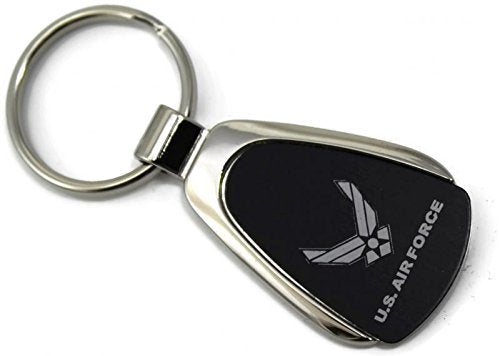USA Airforce Wing Logo Keychain & Keyring - Black Teardrop