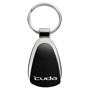 Plymouth Barracuda Cuda Keychain & Keyring - Black Teardrop