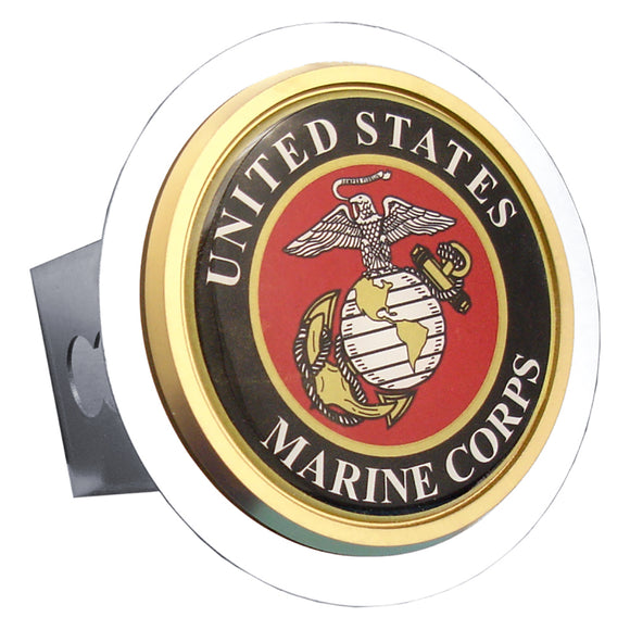 US Marine Corps Chrome Trailer Hitch Plug