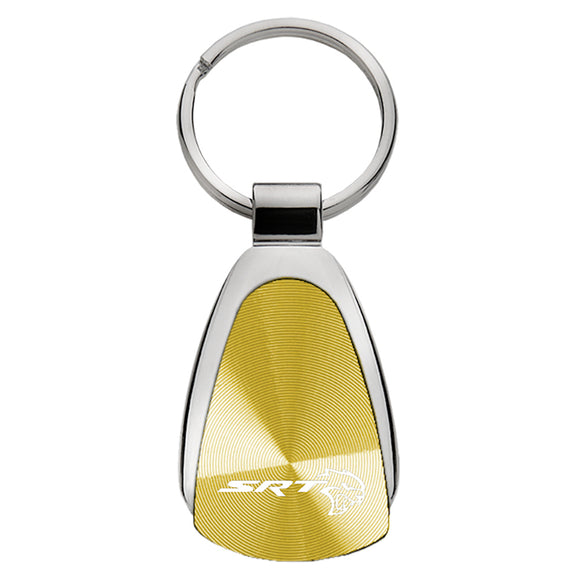 Dodge SRT Hellcat Keychain & Keyring - Gold Teardrop