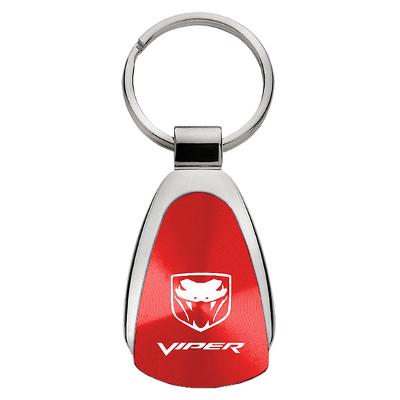 Dodge Viper Keychain & Keyring - Red Teardrop