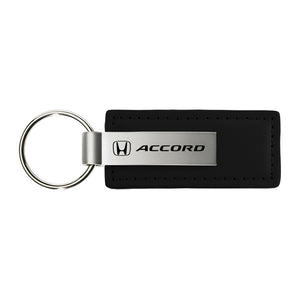 Honda Accord Keychain & Keyring - Premium Black Leather