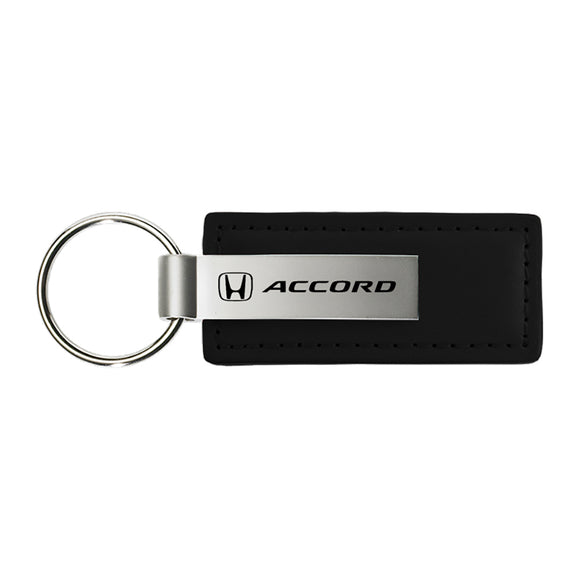 Honda Accord Keychain & Keyring - Premium Black Leather