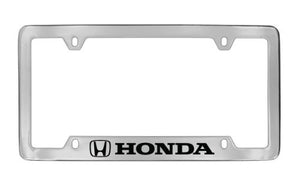 Honda Workmark Chrome Plated Metal Bottom Engraved License Plate Frame Holder