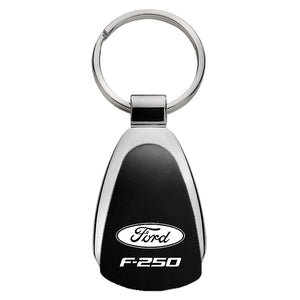 Ford Super Duty F-250 Keychain & Keyring - Black Teardrop