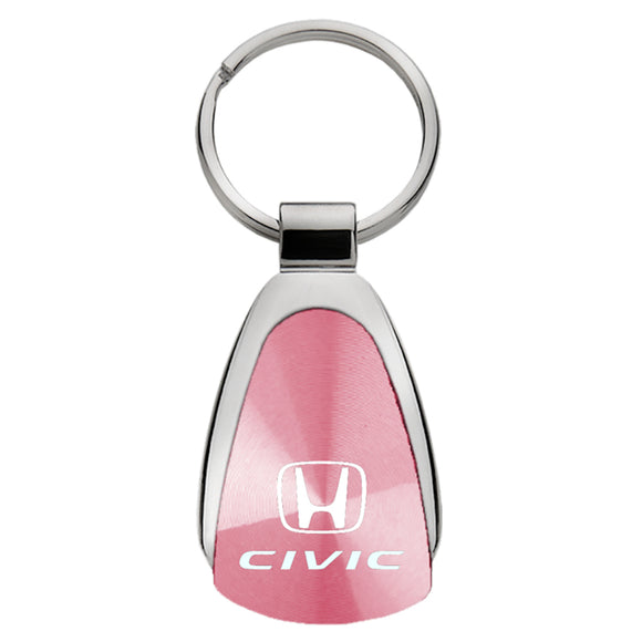 Honda Civic Keychain & Keyring - Pink Teardrop