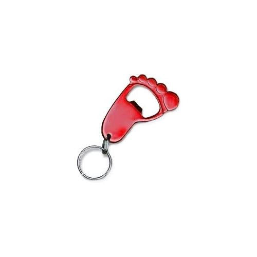 Foot Keychain & Keyring - Bottle Opener - Red
