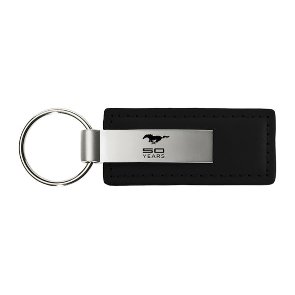 Ford Mustang 50 Years Keychain & Keyring - Premium Leather