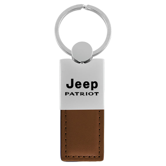 Jeep Patriot Keychain & Keyring - Duo Premium Brown Leather